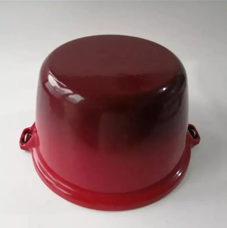 Эмалированный колпак с стальной ручкой