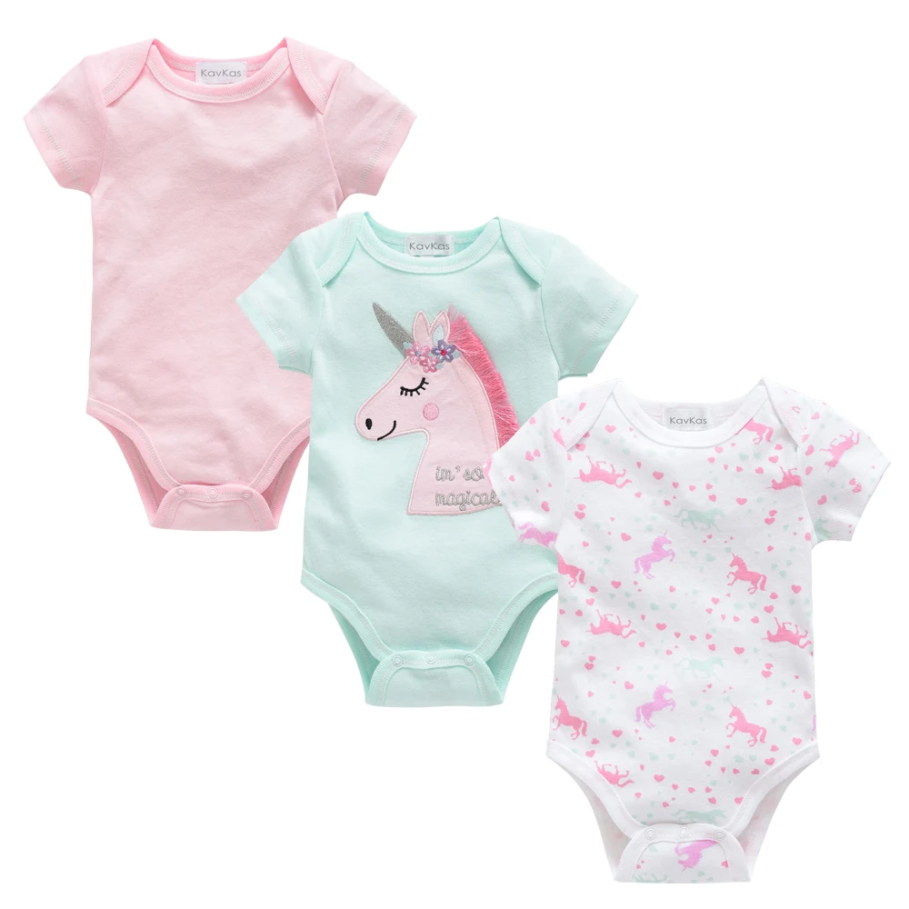 Hot selling oem newborn girl one piece cotton pink romper  short sleeve baby bodysuit clothes