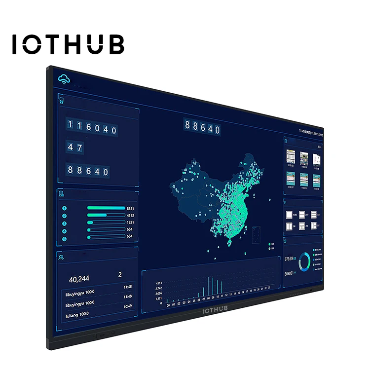 HUSHIDA Professional customized 75inch 4mm tempered glass touch screen teaching and meeting smart interactive whiteboard