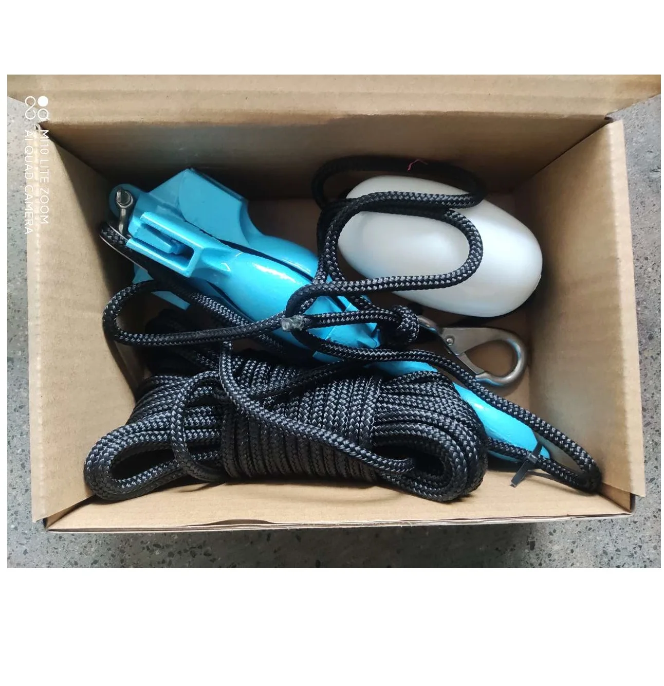 Blue Coated Folding Anchor Kit Ship Marine For Boats yacht Mooring wholesale