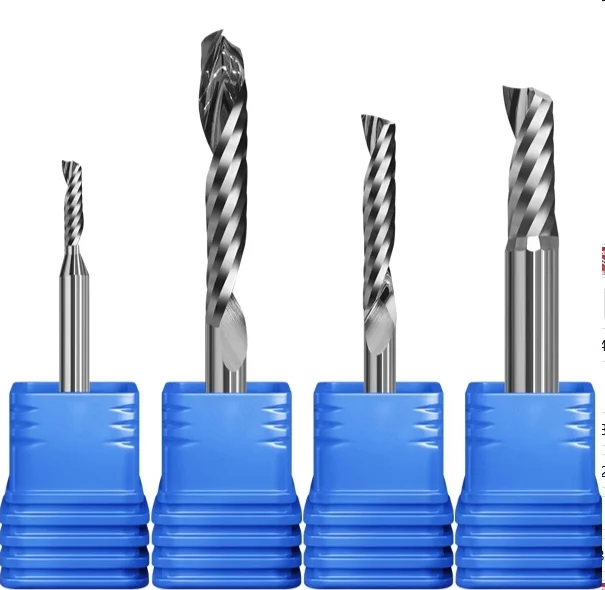 1flutes single blade Milling Cutter/Composite Single Flute Acrylic End Mill/pmma milling cutter router bit for PVC Acrylic