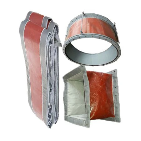 Thermal Gas Circular For Air Duct Pipeline Flue Pipe Fabric Expansion Joint with fiber glass silicone fabric cloth
