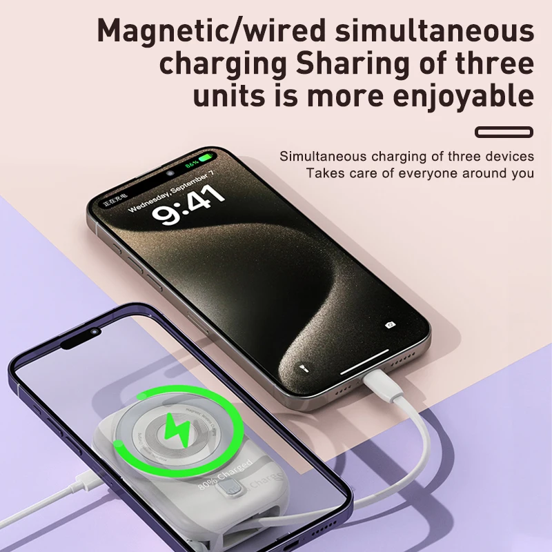 OEM Custom Logo Shared Mini Power Bank 10000mah Portable Wireless Banks Fast Charging Powerbank