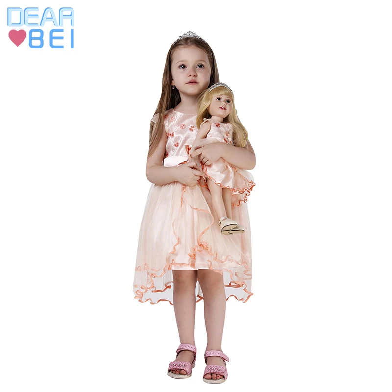 Адаптируемые под требования заказчика; Платье принцессы без рукавов; Одежда для куклы американская девушка одежда покупатели хвалят Удобная вентиляция дял 18-дюймовой куклы платье для девочек