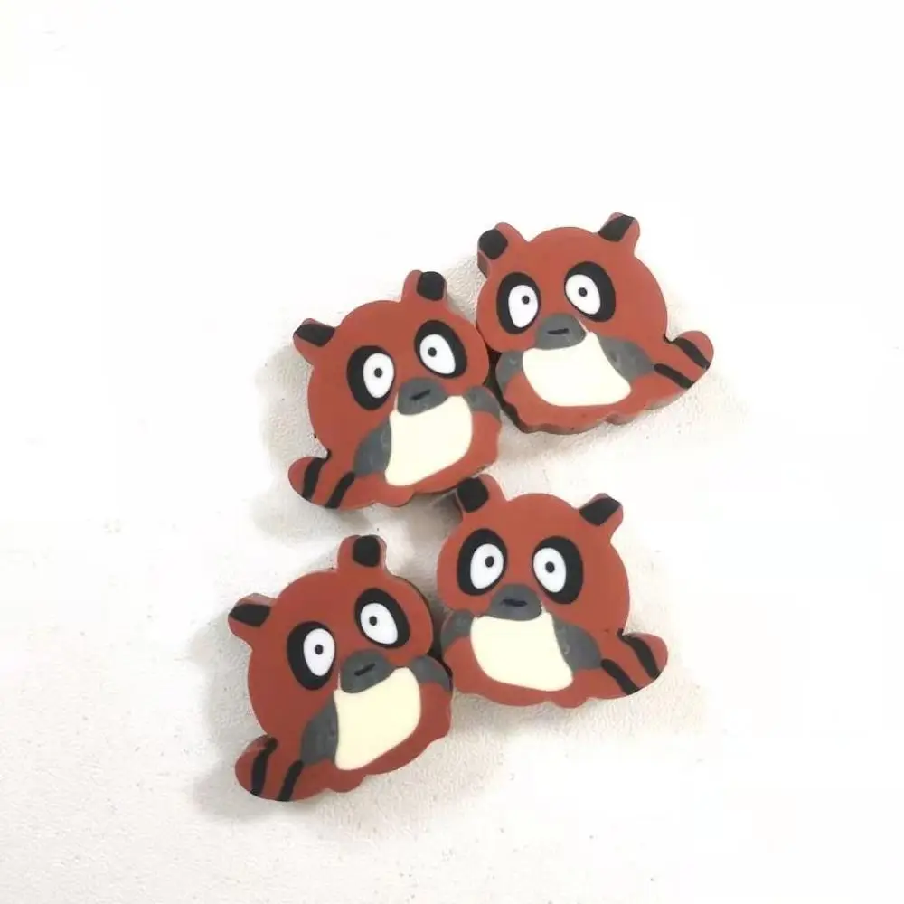 Creative and cute  2D  cartoon Procyon lotor  shaped   TPR environmental eraser customization