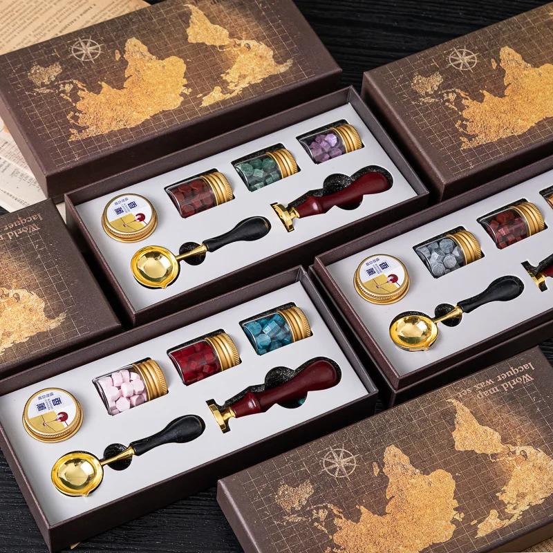 Retro Seal Wax Gift Box Factory Price Custom Wax Seal Corporate Promotional Gift Items Gift Sets