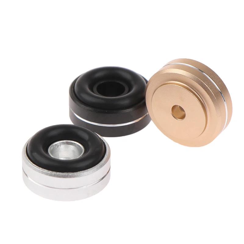 Custom Metal CNC Turning Aluminum Stainless Solid Speaker Spike Feet Speaker Box Spikes Stand Feet Rubber Buffer Floor Foot