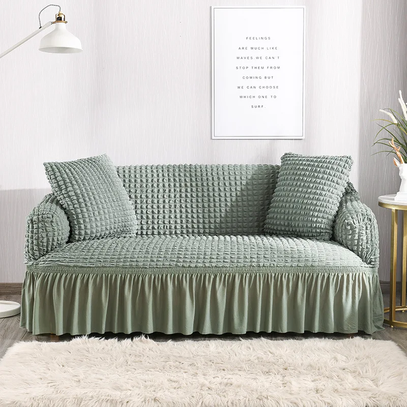 Manufacturers Made New Arrival Sofa Cover Furniture Couch Clipcover Apricot Sofa Covers