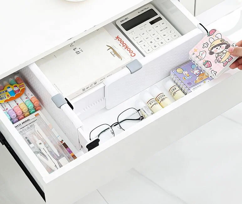 plastic organizer box with dividers Adjustable Separators High Expandable for Bedroom Bathroom Closet Clothing Office Kitchen