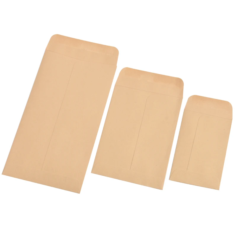2.25 x 3.5 inch Customized Shape Gold kraft Coin paper envelope High Quality Paper Mini Seed Envelope