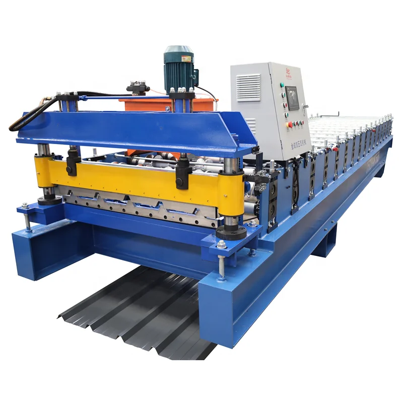 JCX 950 single layer trapezoidal roofing steel sheet roll forming machine IBR color tile making machine