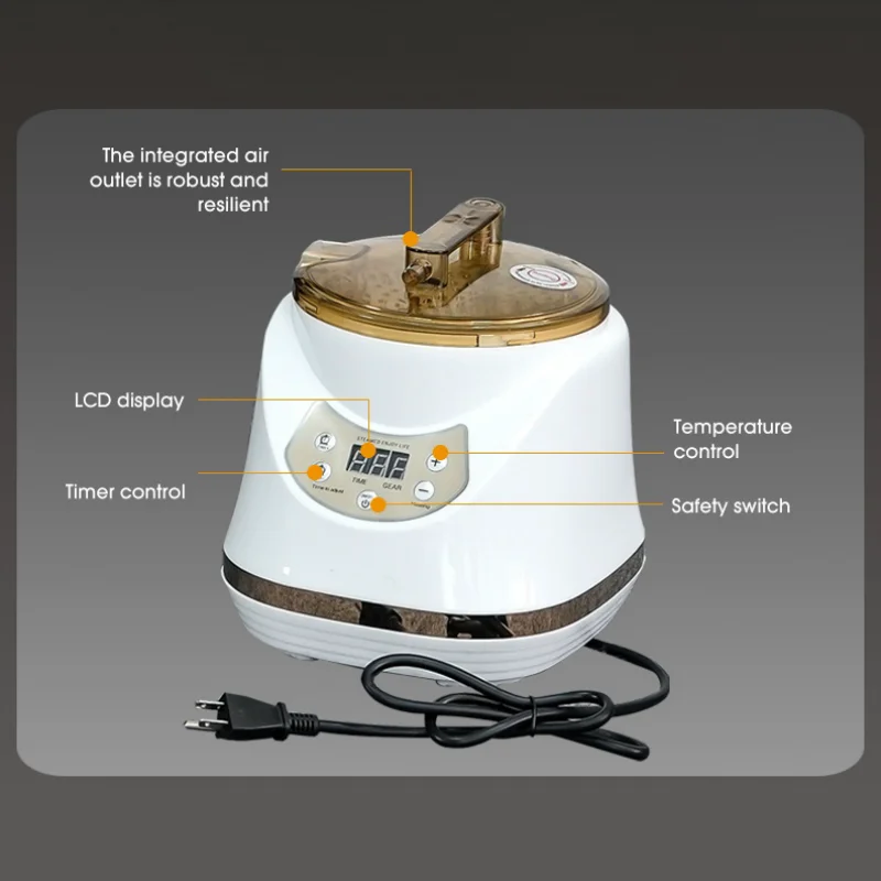 3L Remote Control Sauna Steamer Pot 3 Liter Portable Sauna Steamer Pot Generator Home Spa Machine for Body Detox Weight Loss