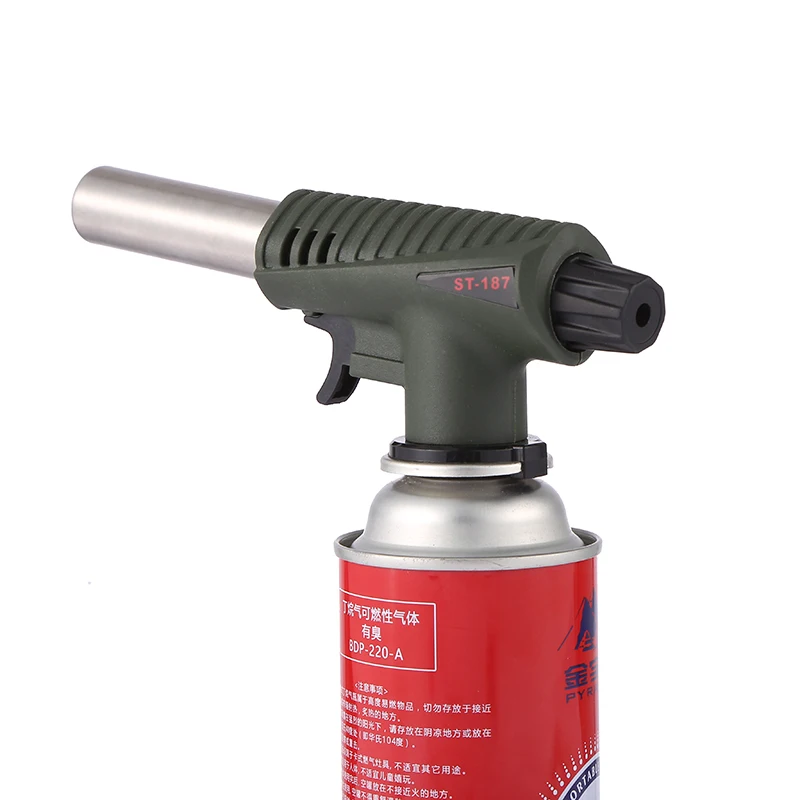 Hot-selling Wholesale Butane Camping Bbq Lighter Flamethrower Mini Gas Torch Cigarette Lighter Flame Gun