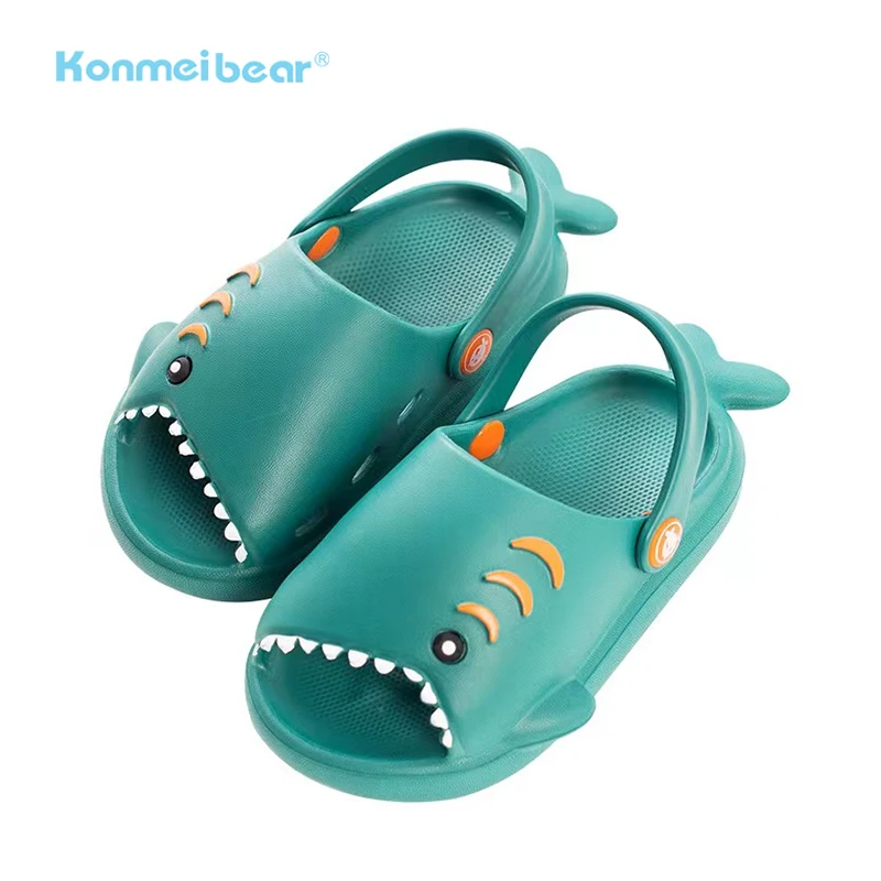 Factory Price Animal Shape Soft Comfortable Kids Cute Beach Shark EVA Sandal For Kids