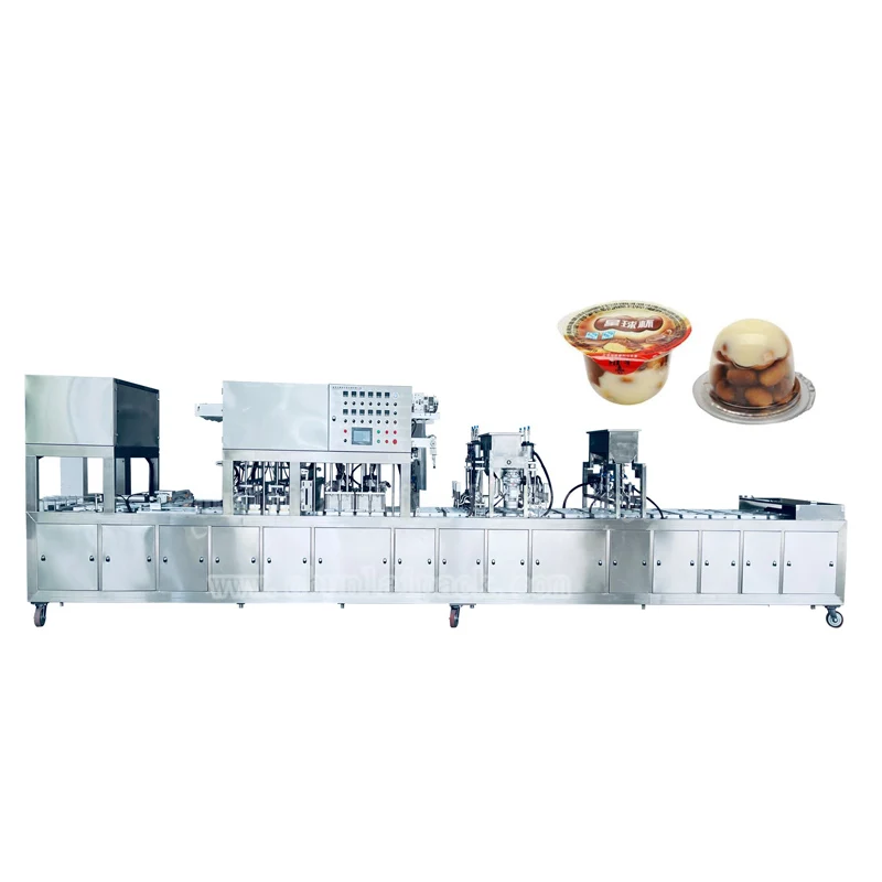 Finger Biscuit Filling And Sealing Machine Automatic Chocolate Jam Cookie Cup Packing Equipment Production Line