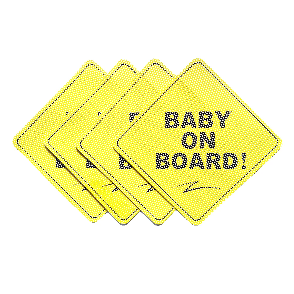 Baby on Board Sticker for Cars See-Through Double-sided electrostatic film No Need for Suction Cup or Magnets - Strong Adhesive