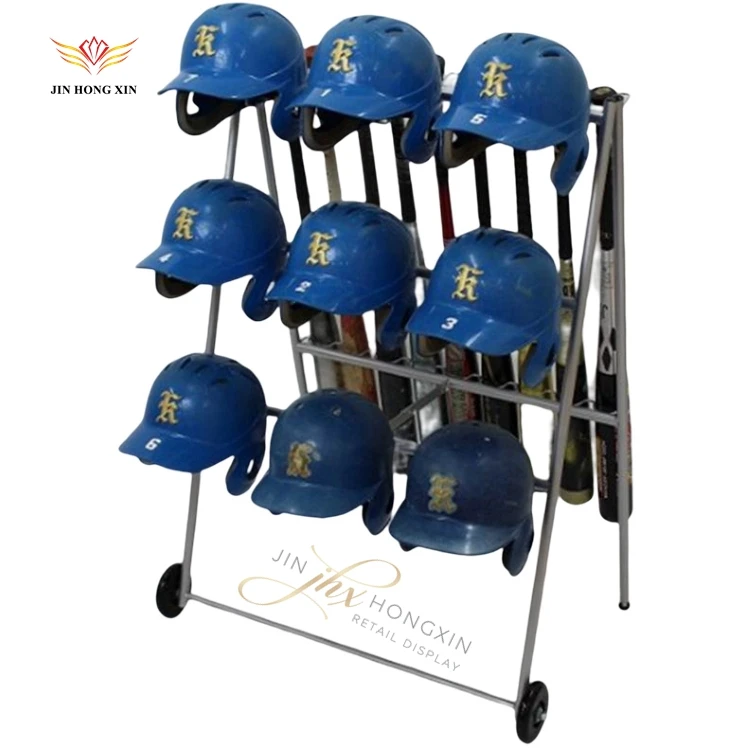 Metal Softball Bat Rack 14 Slots Fence Home Wall Mounted Shelf Outdoor Sports Equip Slugger Baseball Softball Bats Display Rack
