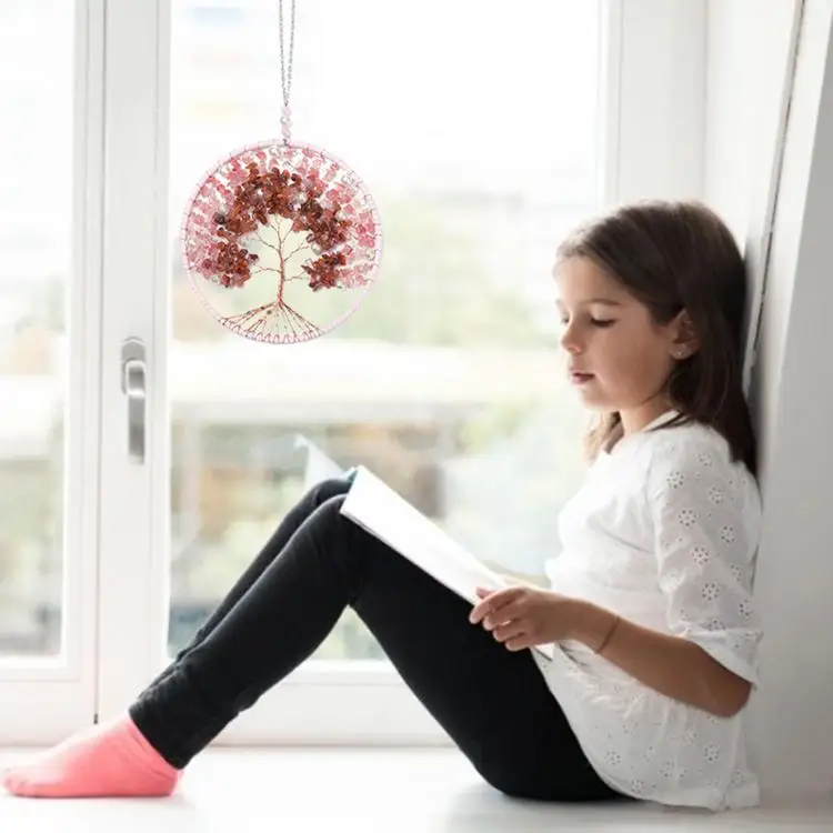 
Garden Wind Chimes Tree of Life Crystal Handmade Hanging Decor 