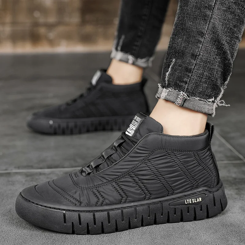 Add pile thickening high top leisure cotton boots non-slip new outdoor comfort breathable increase factory wholesale