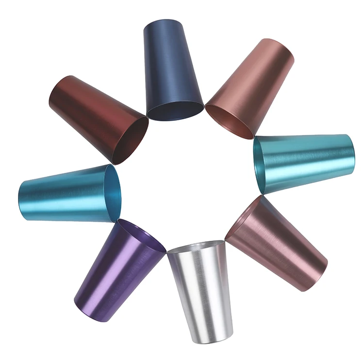 Пищевой прямой алюминиевый стакан для воды, сока, кофе, горячих одноразовых холодных напитков, пива, вина, кружка, металлическая чашка