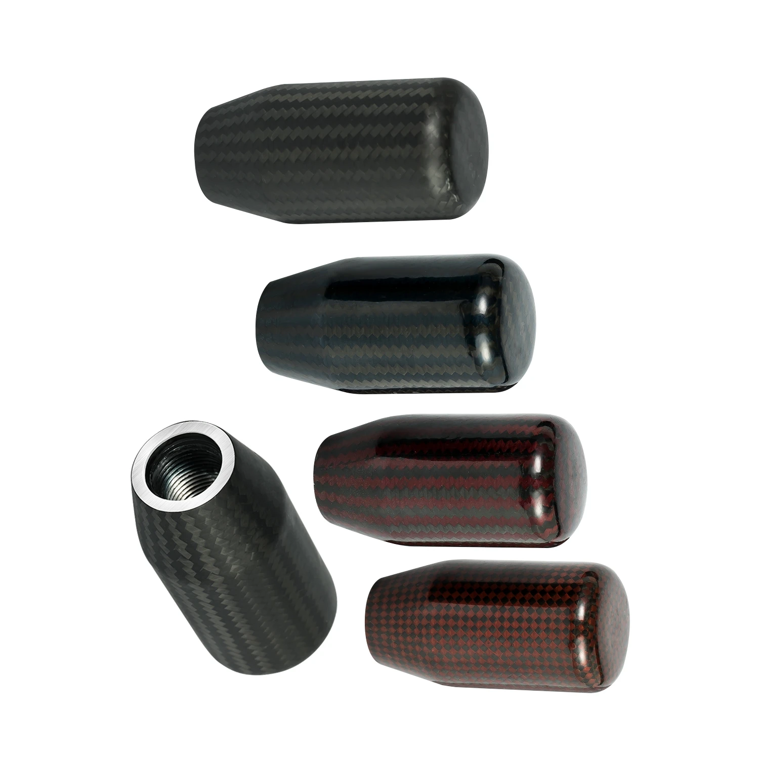 Pure carbon fiber gear lever ball joint carbon fiber gear knob trim carbon fiber shift shifter knob head lever for sale