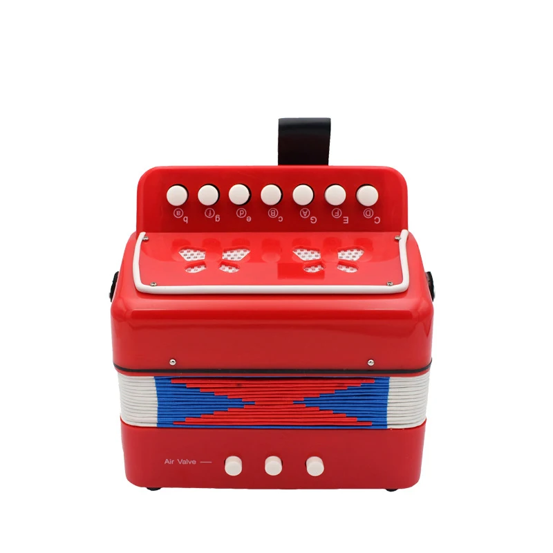 Keyboard Instrument Children Toy Accordion ABS Plastic 2 Bass Buttons 7 Key Diatonic Button Toy Accordion For Sale