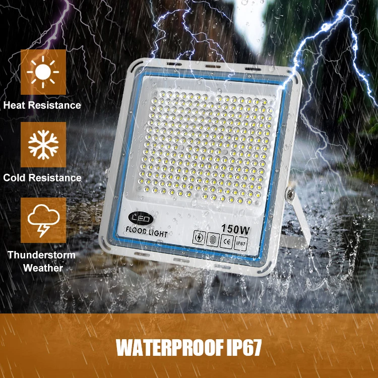 New Design Waterproof Ip65 Stadium Die-cast Aluminum Housing Outdoor 30w 50w 100w 150w 200w Slim Led Flood Light