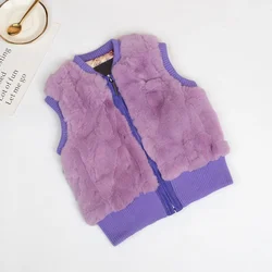 Лидер продаж; Модные женские шлепанцы жилет с мехом кролика жилетка из натурального меха, одежда красного цвета