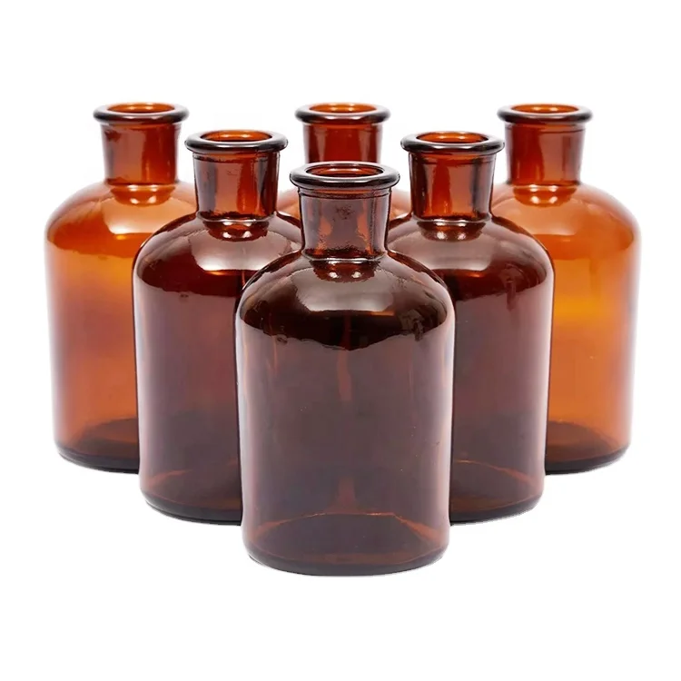 60ml 125ml 250ml 500ml amber Bottle glass diffuser bottle wholesale Container reed diffuser glass bottle with cork glass cap