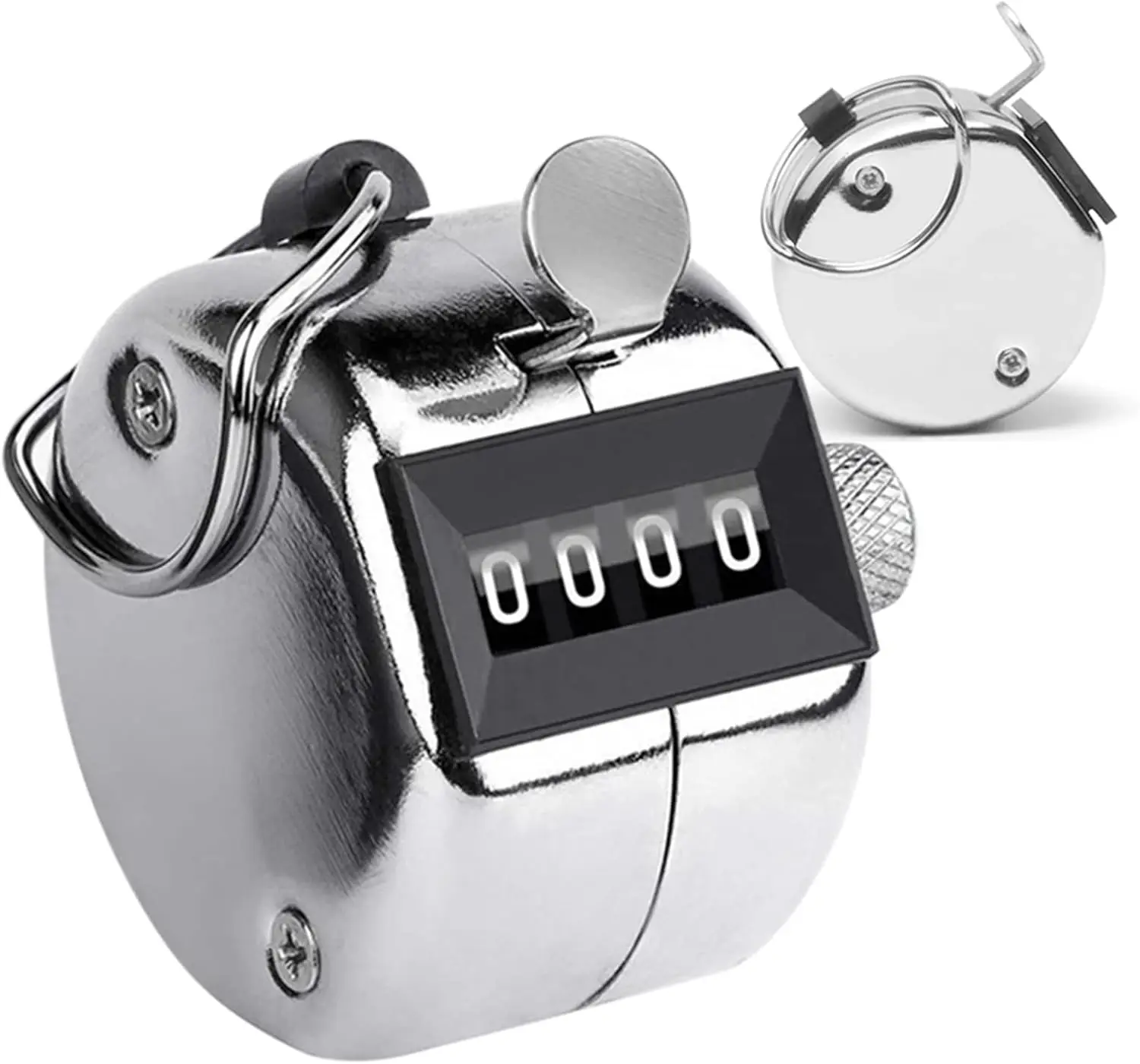 Handheld Tally Counter, Manual Mechanical 4 Digit Number Click Pitch Counter Clicker, One Hand Counter Clicker