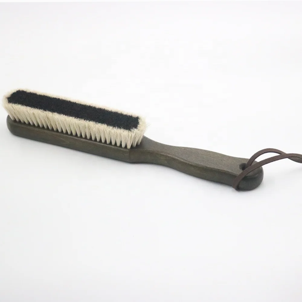 Customized logo Hot Sales  Clothing Plastic Soft Cleaning Tool Wooden Handle Clothes Brush