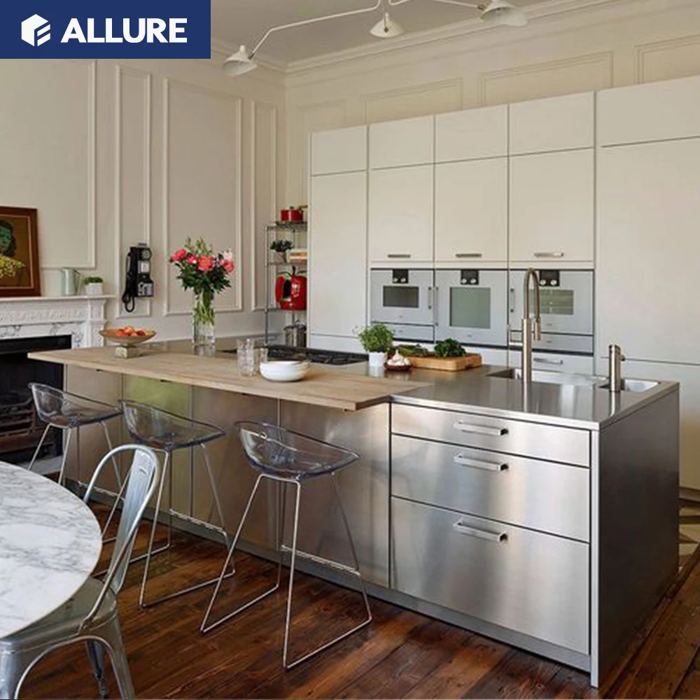 Allure Hot Sale Household Custom Smart Made Pullout Stainless Cabinet Kitchen