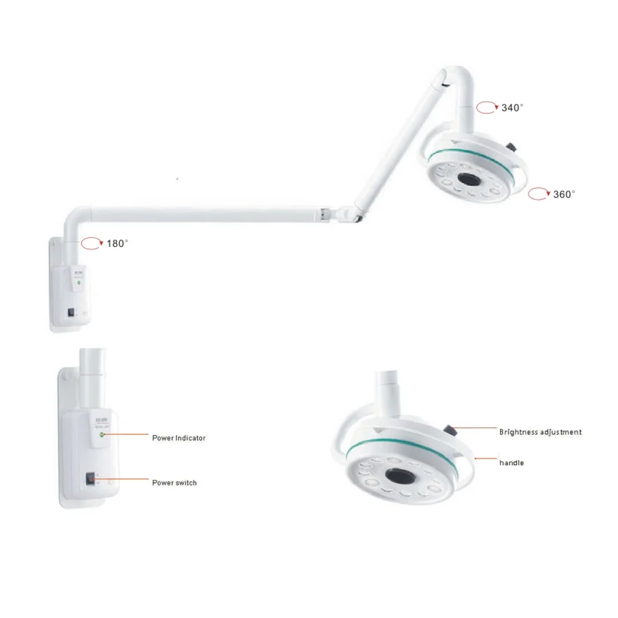 
Hospital operation room wall type led medical operating surgical lamp 