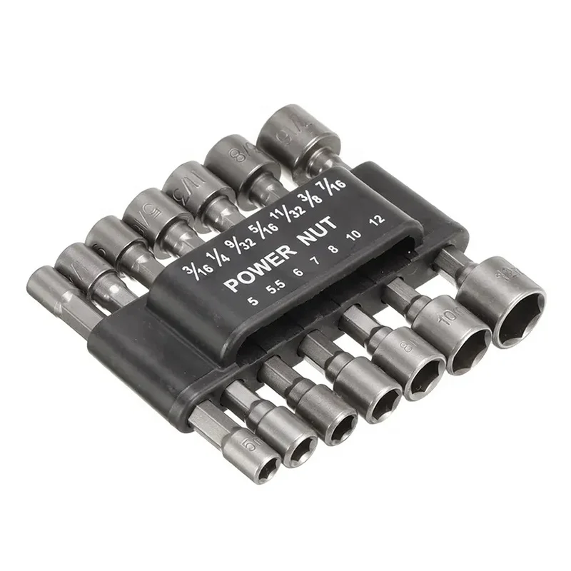 Huaju Industrial 14 Pcs Non Magnetic Metric Power Nut Driver Set Hexagon Handle Socket Wrench