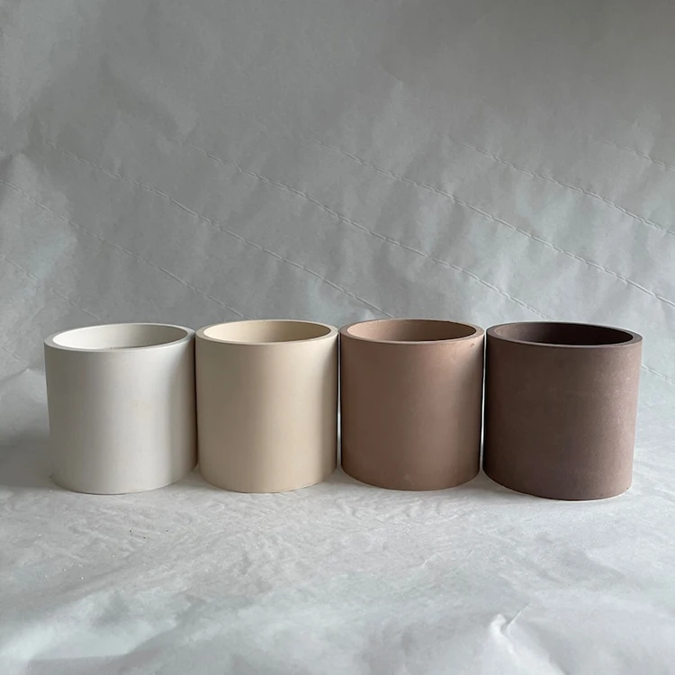 Lidded Candle Vessel Candle Jar Round Bottom Ceramic Traditional Ceramic Nordic 8oz Home Decoration OEM Easter Cylinder 300ml