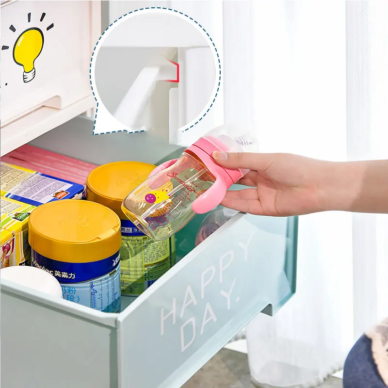 G-5089 Children Baby Wardrobe Children Toy Wardrobe Plastic Storage Closet Plastic Kitchen Cabinets Storage