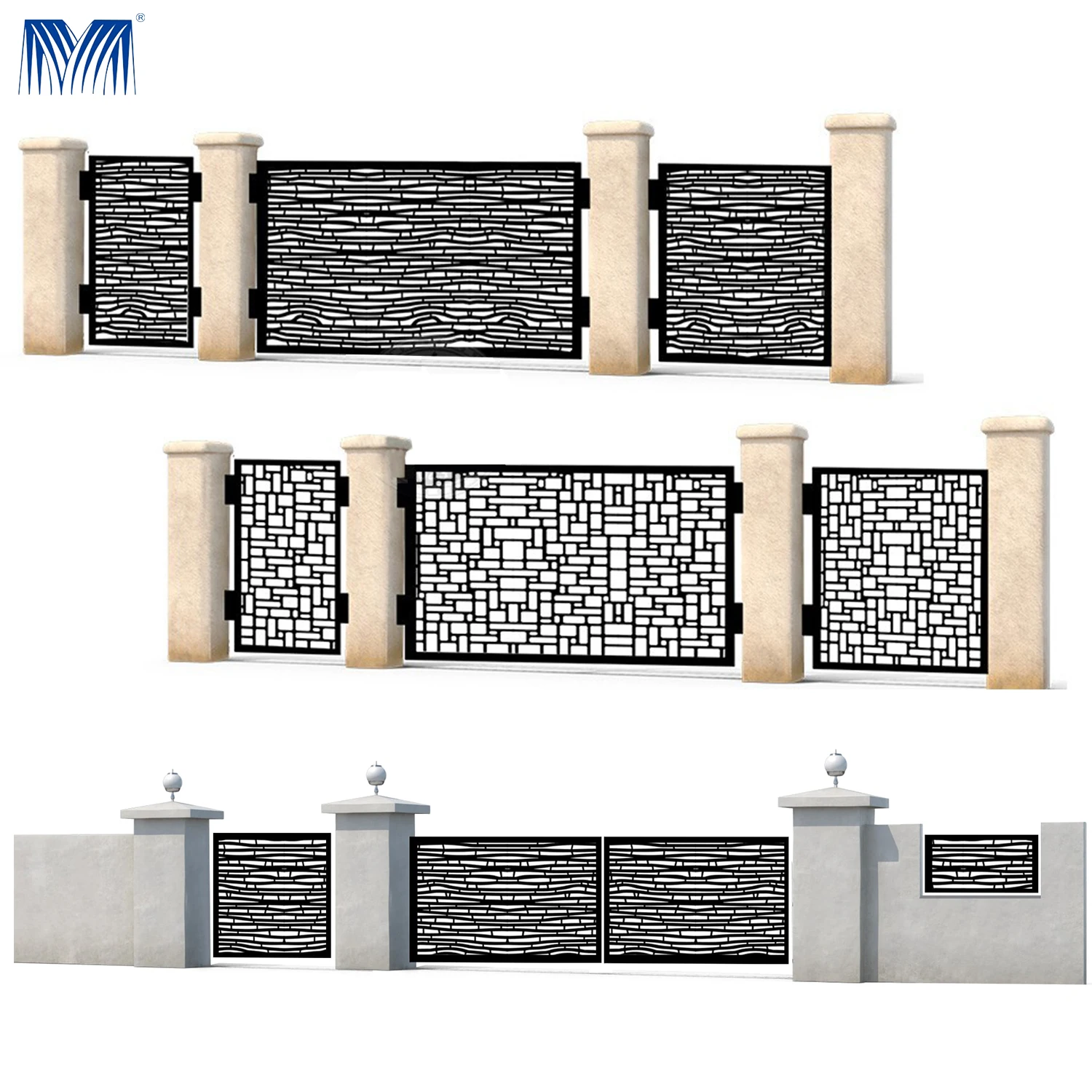 6x8 small gardens for houses 3d white material outdoor high quality aluminum post aluminium fence trellis amp gates fencing