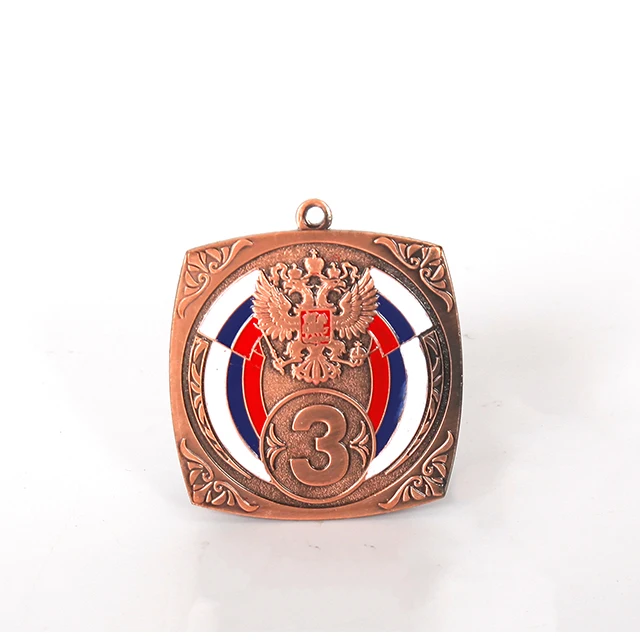 Russian square stamping iron paint medal sports competition medal 123 is listed