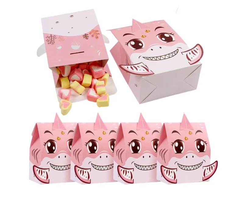Shark Paper Chocolate Candy Sweet Gift Box for Baby Shower Party Decoration Packaging Boxes