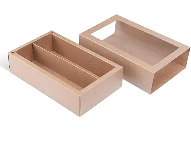 Macaron Boxes with Window Pastry Packaging Container for 12 Bakery French Cocoa Truffle Wedding Gift Dessert Cookie Treat box