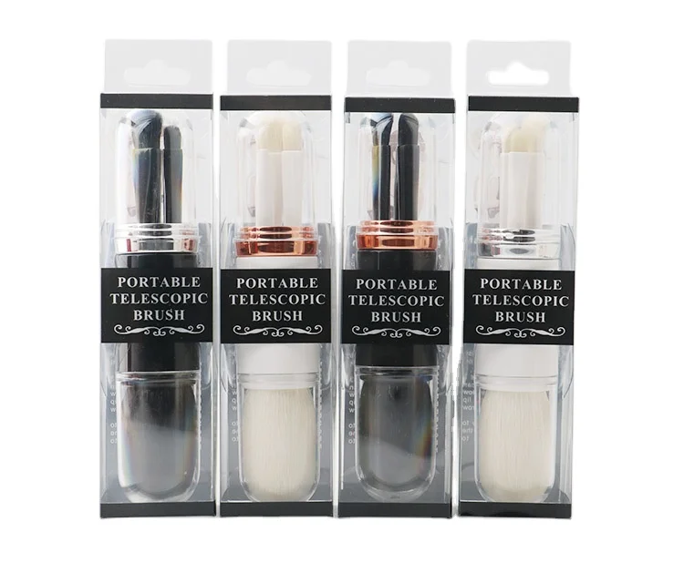 New Design Double Ended Travel Portable Mini Makeup Brush Set  4 In 1 Make Up Brush Kit