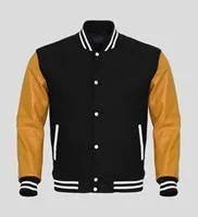 Premium Varsity Jacket with Wool Body and Leather Sleeves Custom Colors Available Luxurious Style and Unmatched Comfort