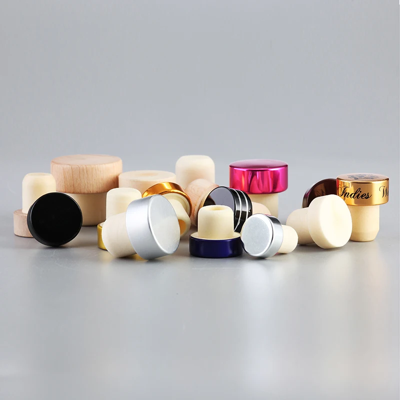 Print logo T-shape 28mm alcohol tequila vodka gin glass bottle Non-refillable cap closures pvc liquor bottle cap