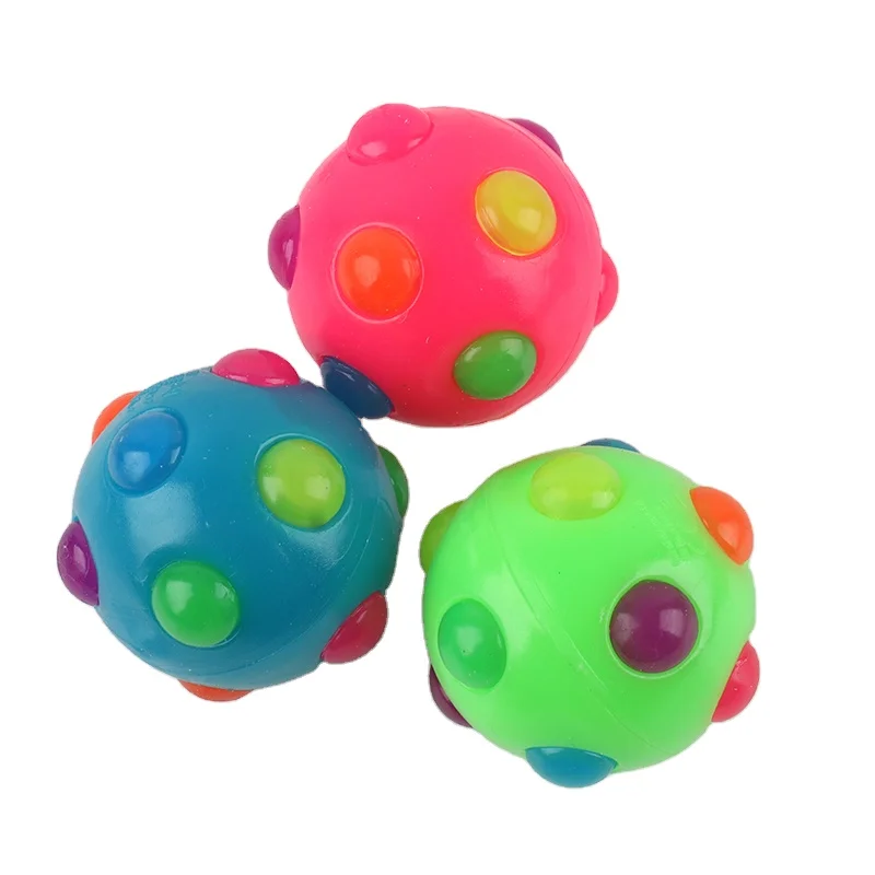 Горячая Распродажа ТПР светодиодный 6 см мигающий светящийся в темноте диско мяч bouncig декомпрессионная игрушка для рождественских подарков