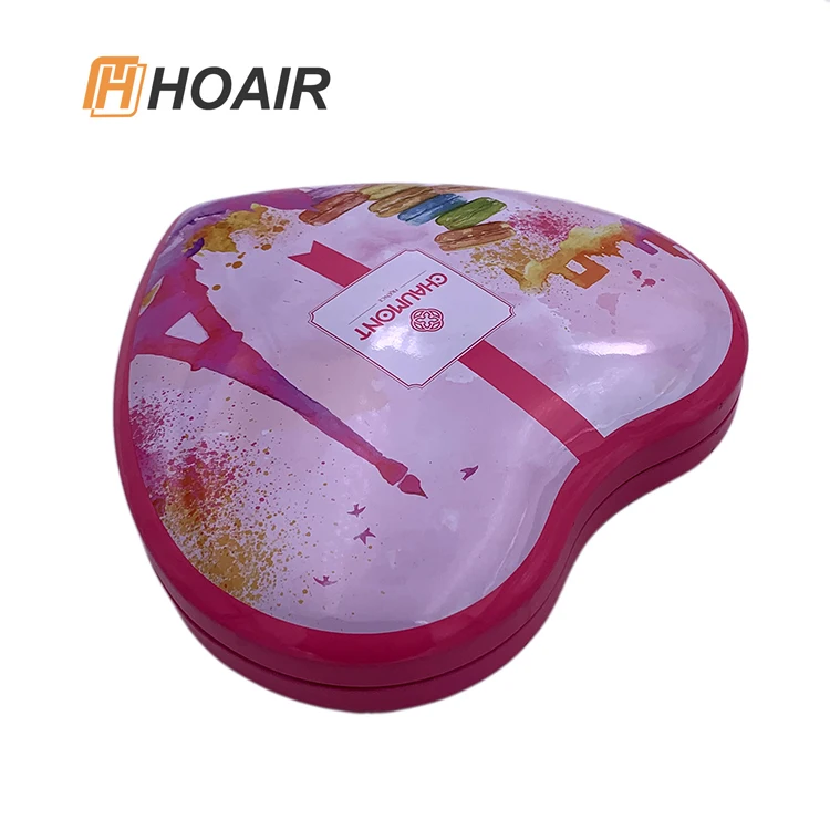 New Arrival Heart Shape Tin Box Fashionable Tin Jar Candies Chocolates Chewing Gum Snacks Bread-factory Customized Weddings Days