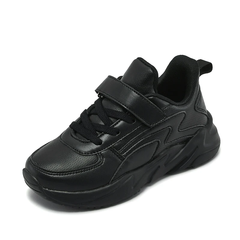 28-39 Logo customized Good price Girls boys shoes sneakers breathable Leisure Shoes children leather school shoes