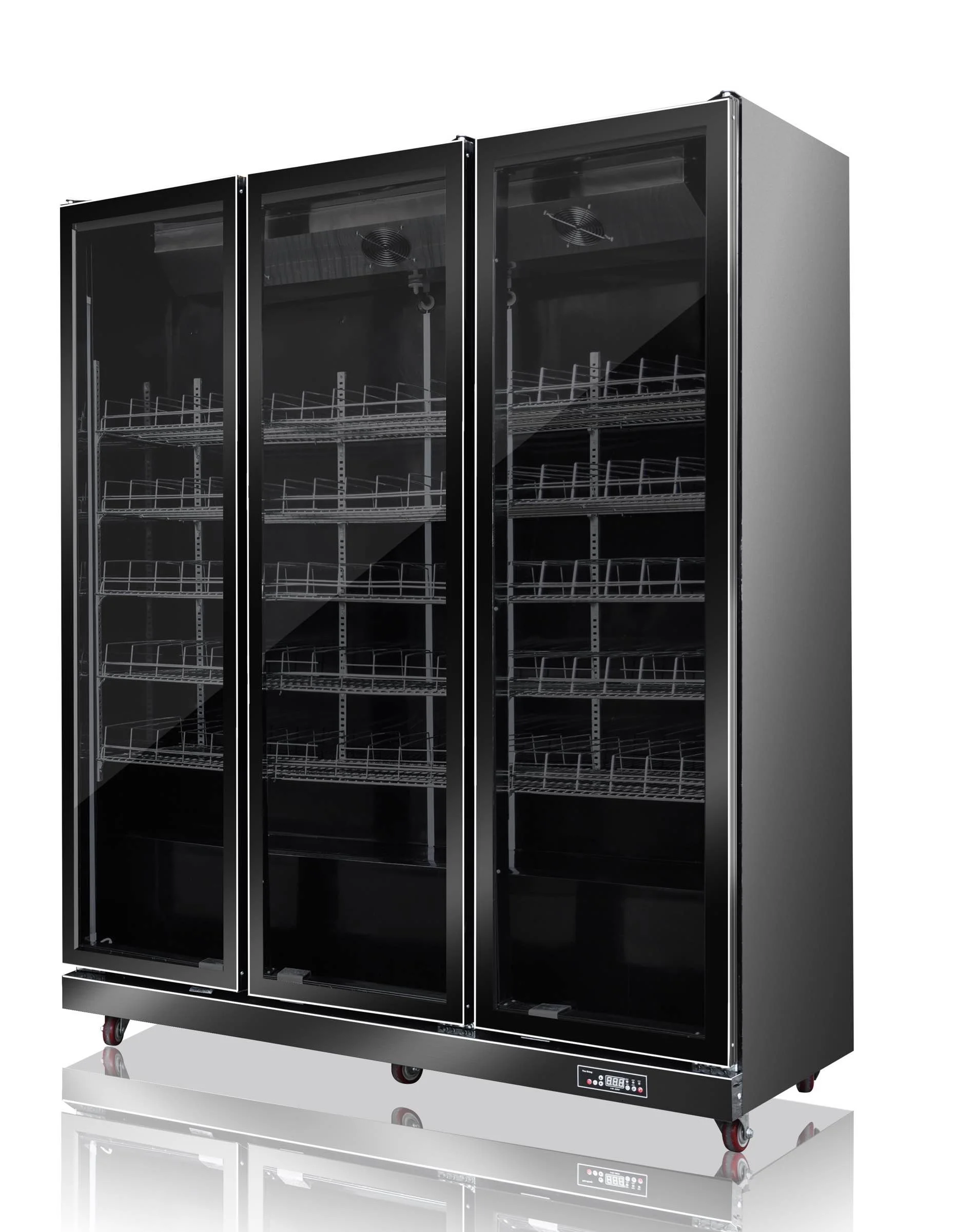 Роскошный коммерческий вертикально-стеклянный холодильник с морозильной камерой барный салон паб черный для напитков морозильная камера LC-1670F