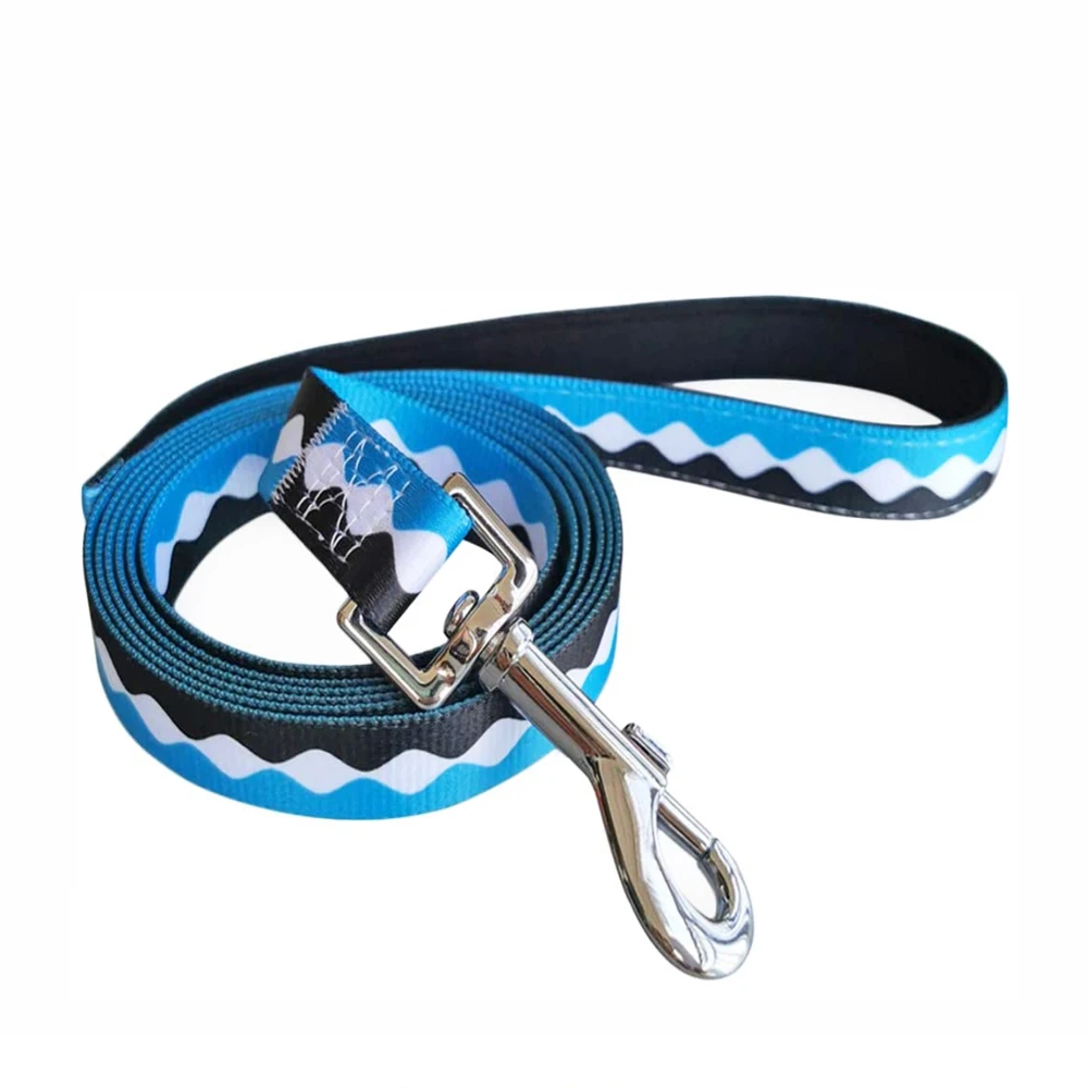 
New Original 1 Inch Width 4Ft Long Neoprene Padded Handle 4 Size Nylon Dog Leash// 