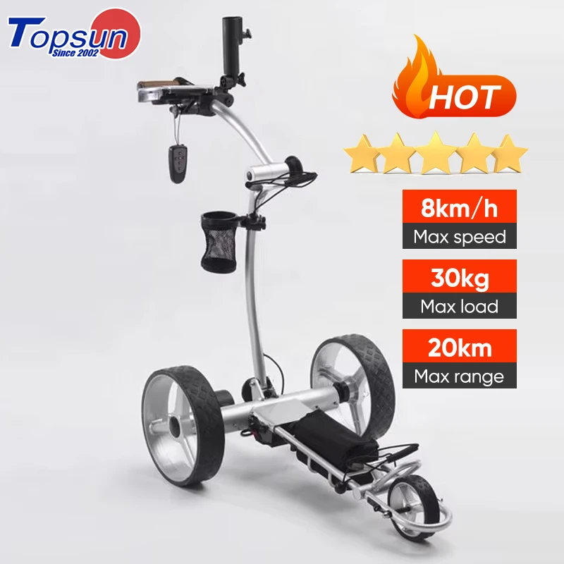 Electric new model golf ground helper push golf cart elegant electric remote golf trolley