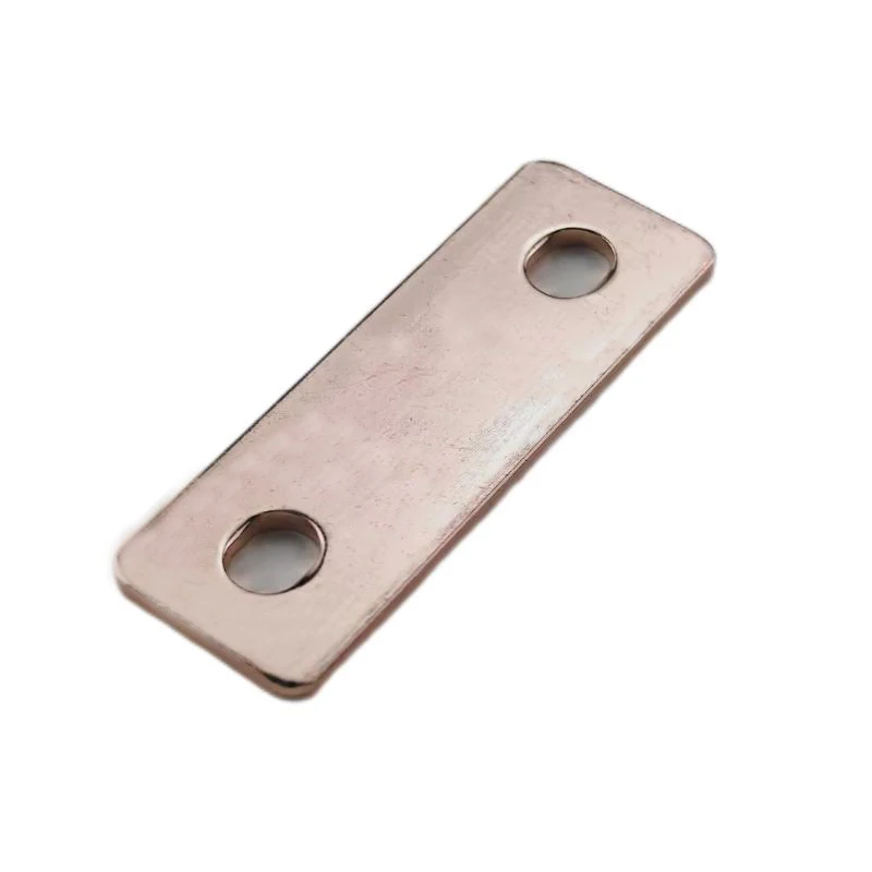 57*20*2mm Red Copper Busbar Prismatic Battery Connection Aluminum Sheet Battery Connector 2mm Thickness Aluminum Busbar
